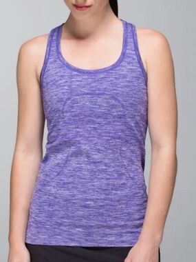 Lululemon Swiftly Tech Racerback Tank in Heathered Purple - Size 4